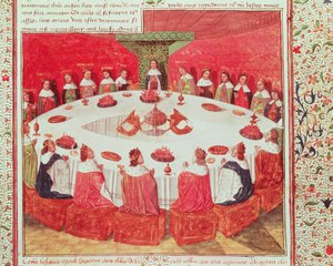 La Table Ronde et le Saint Graal, du Livre de Messire Lancelot du Lac, 1470 - French School