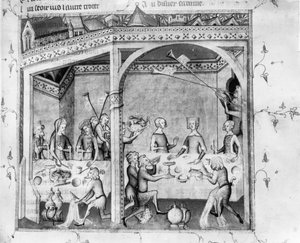 Ms Fr 1584 Musiciens divertissant lors d