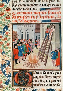 Exécution de Hugh Despenser, de la Chronique de Froissart - French School