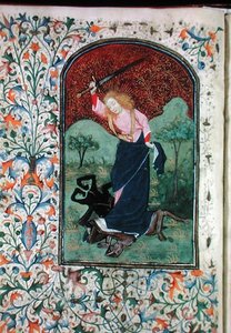Lutte avec une bête, vers 1460