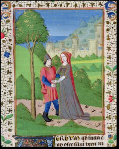 Ms. H7 fol.103v Osée et la Prostituée, de la Bible de Jean XXII