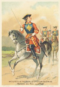 Mousquetaires, 2e compagnie, Maison du Roi en 1745 - French School