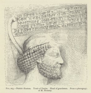 Naksh-i-Rustem, Tombe de Darius, Tête de garde - French School