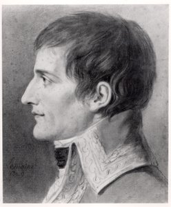 Napoléon Bonaparte (1769-1821) Premier Consul (fusain sur papier) - French School