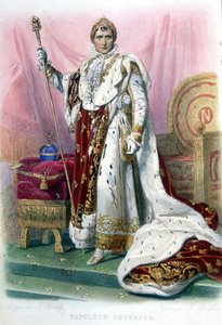 Napoléon Ier en costume de sacre - dans « Le Plutarque français » - French School