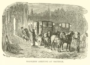 Napoléon arrivant à Mayence (gravure)