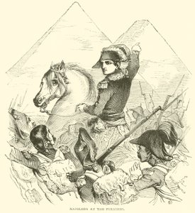 Napoléon aux Pyramides (gravure) - French School