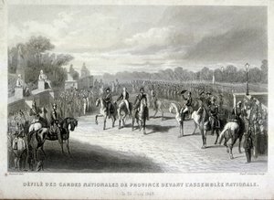 Les soldats de la Garde nationale protègent l