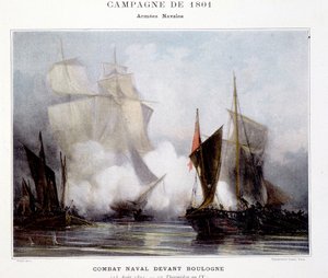 Combat naval devant Boulogne - dans "Les batailles navales de Napoléon"
