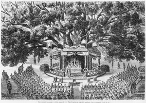 Nouvelle-Calédonie, célébration de la messe sur l