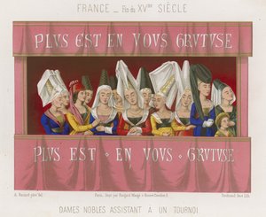 Noble femmes assistant à un tournoi