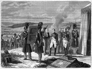 À la veille de la bataille de Borodino, 7 septembre 1812 : Napoléon devant le portrait du roi de Rome - Le portrait du roi de Rome Napoléon II apporte à Napoléon I la veille de la bataille de la Moskova (bataille de Borodino)