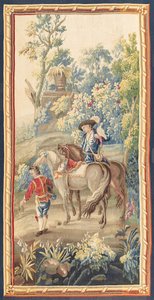 Une des deux tapisseries pastorales Louis XVI, Aubusson, vers 1775