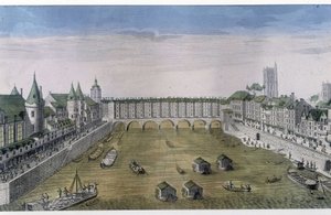 Vue optique de Paris : Le Pont au Change. sd. v. 1800, ville de Paris. - French School