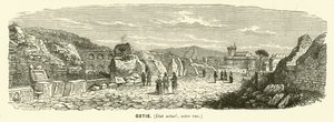 Ostie, port de la Rome antique, Italie (gravure)
