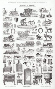 Page de Vignettes Typographiques (gravure) - French School
