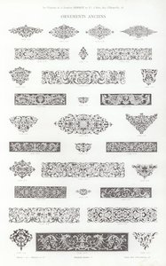 Page de Vignettes Typographiques (gravure) - French School