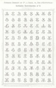 Page de Vignettes Typographiques - French School