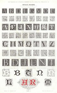 Page de Vignettes Typographiques - French School
