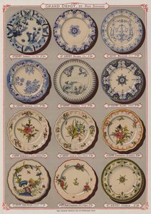 Page du catalogue du Grand Dépôt de Porcelaines, Faïences et Verreries - French School
