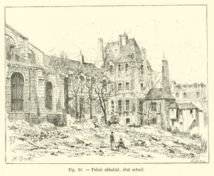 Palais abbatial, état actuel - French School