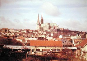 Vue panoramique de la ville avec la cathédrale