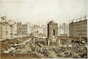 Paris, le Marché et la Fontaine des Innocents - French School