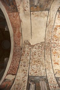 Église paroissiale (Església de la Mare de Déu de Solers). Intérieur. La nef, les plafonds. Peintures murales. XVIe siècle (?).