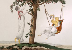 Dames parisiennes à Montmorency, planche 41 de Le Bon Genre, vers 1810