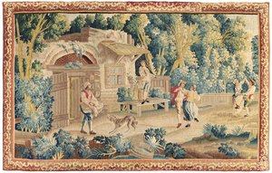 Tapisserie pastorale, Aubusson, milieu du XVIIIe siècle