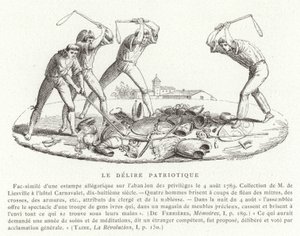 Délire patriotique, Révolution française, août 1789 - French School
