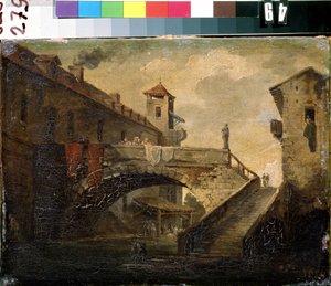 Paysage dans un village français