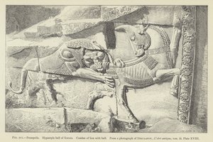 Persépolis, salle hypostyle de Xerxès, combat de lion avec taureau - French School