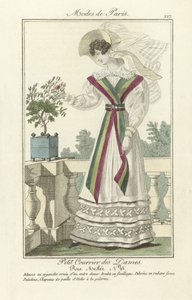 Petit Courrier des Dames, Rue Meslee No. 25, de Modes de Paris, pub. 1824 - French School