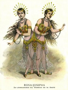 Phénomène en spectacle : Rosa-Josepha, sœurs siamoises présentées au théâtre de la Gaîté à Paris en 1891
