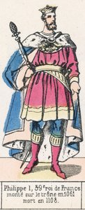 Philippe Ier, 39e roi de France, monte sur le trône en 1061, mort en 1108