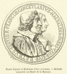 Pierre Séguier et Madeleine Fabri sa femme, Médaille conservée au Musée de la Monnaie