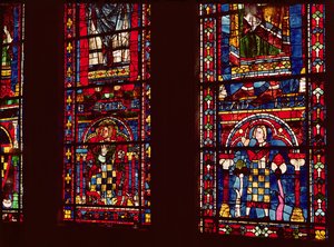 Pierre de Dreux et son fils Jean de Bretagne détail d