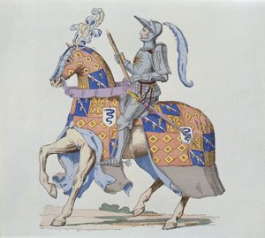 Pierre de Rohan, Sire de Gié, à cheval en 1475, gravé par Gautier
