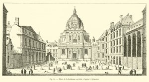 Place de la Sorbonne en 1650 - French School
