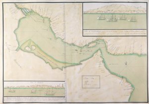 Plan du golfe Persique (gravure colorée à la main)