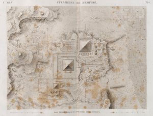 Plan des pyramides de Memphis et de la région environnante - French School