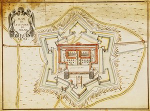 Plan de la citadelle de Milan