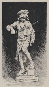 Statue en plâtre par Adrien Gandez représentant le compositeur français d