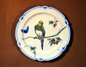 Assiette décorée d