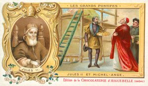 Pape Jules II avec Michel-Ange - French School
