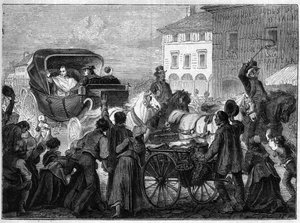 Le pape Pie VII (PIO PIUS) (1742-1823) quitte Paris le 4 avril