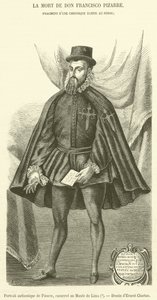 Portrait authentique de Pizarre, conservé au Musée de Lima - French School