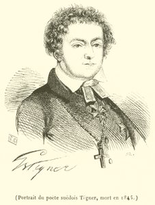 Portrait du poète suédois Tegner, mort en 1845 - French School