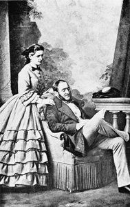 Portrait du Baron Georges Eugène Haussmann (1809-91) et de sa fille, extrait de La Vie et les Temps du Baron Haussmann, Londres, Weidenfeld & Nicholson, 19e siècle